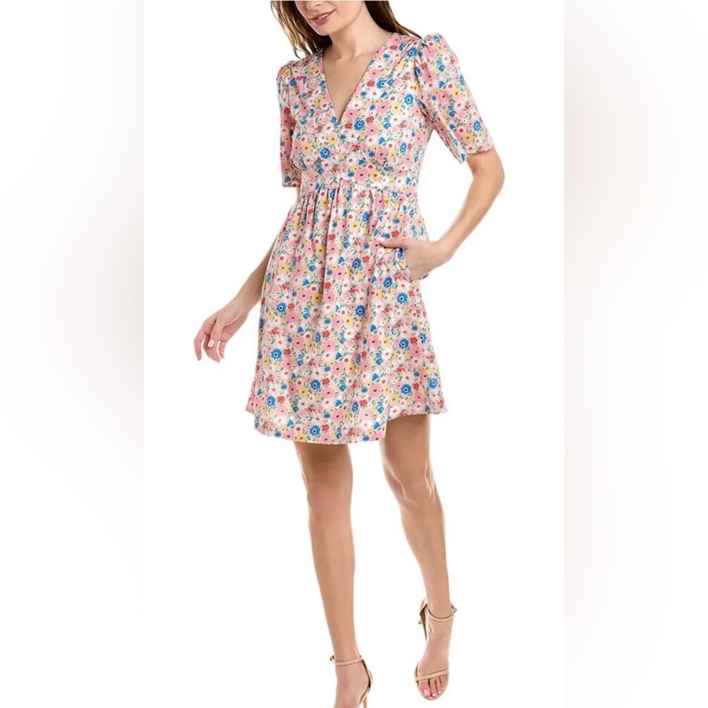 Pink floral woven dress. I bought the wrong size and not returnable! Darling
